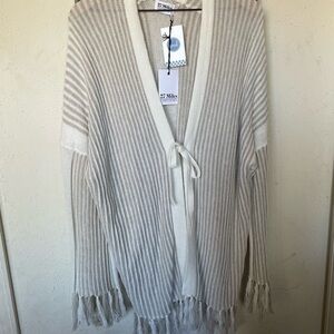 27Miles Linen Fringe Cardigan